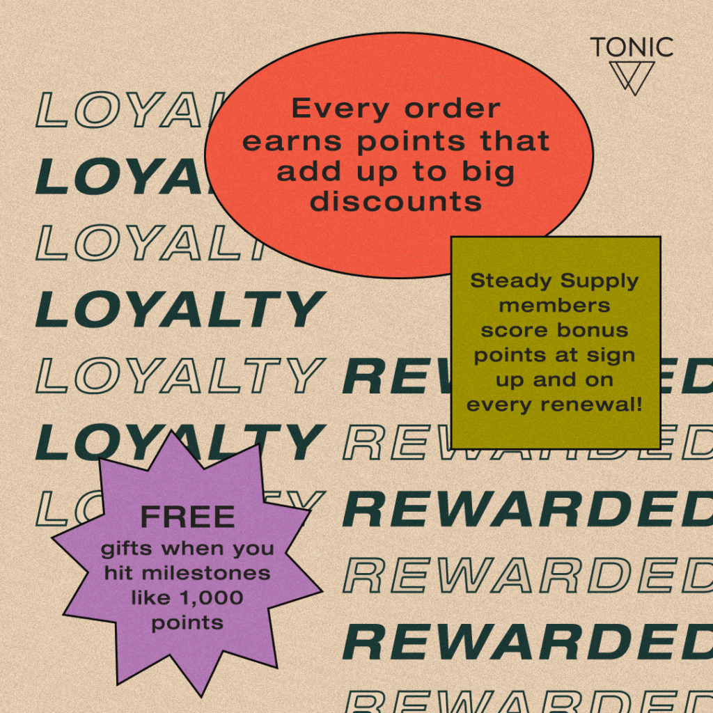 TONIC cbd points and rewards loyalty-program